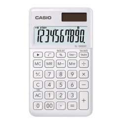 Calculadora de Bolso Casio SL1000SCWE Branco 10 Digitos CAS-SL1000SCWE