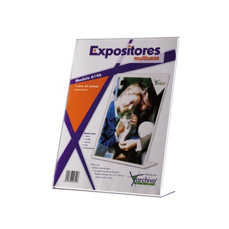 Expositor Porta Precos Acrilico 1 Face A4 em L 5691001