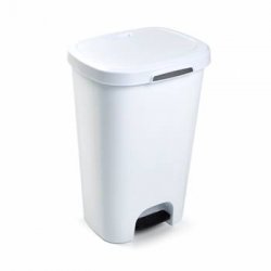 Contentor 50L Plástico c/Pedal Branco 5711214501