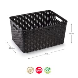 Caixa Arrumação Rattan Nº5 18L Wengue 6623043