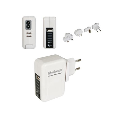 Carregador USB-A + 4 Fichas Viagem VELPSSEUSB6A