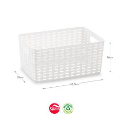 Caixa Arrumação Rattan Nº3 10L Branco 6623040