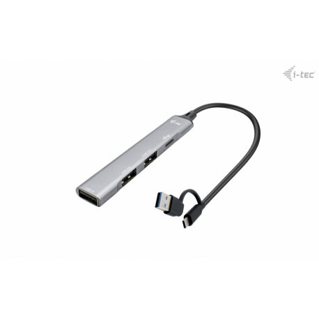 Hub i-tec USB-A/USB-C 1x USB-C 3.1 + 3x USB 2.0 - Metal CAHUBMETALMINI4