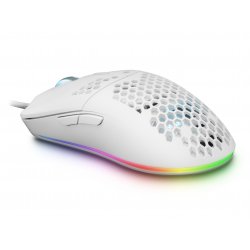 Rato MARSGAMING MMAX MOUSE WHITE, 12400DPI, ULTRALIGHT 69G, RGB, FEATHER CABLE, SOFT - MMAXW MMAXW