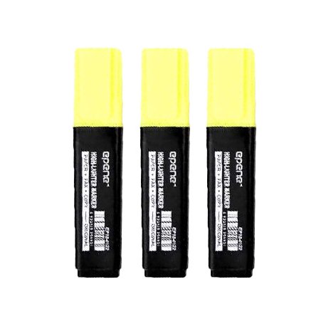 Marcador Fluorescente Amarelo EP10-2009 Epene 3un 1331089