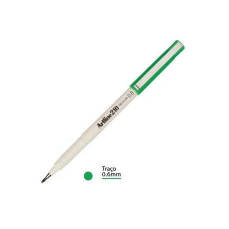 Marcador Médio Verde 0,6mm Artline 210 1un 1301013