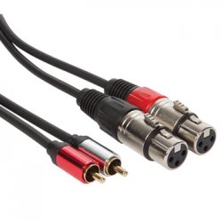 Cabo Audio 2x XLR Macho para 2x RCA Macho 1,2m VELPAC152