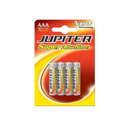 Pilhas AAA LR03 Alcalinas 1.5V 1100mAh Jupiter 4un 1961053