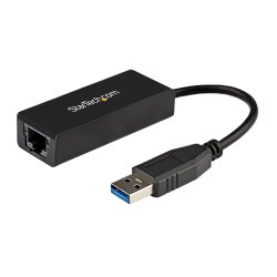 StarTech.com USB 3.0 to Gigabit Ethernet Adapter - 10/100/1000 NIC Network Adapter - USB 3.0 Laptop to RJ45 LAN (USB31000S) - A