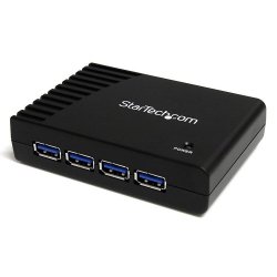 StarTech.com 4-Port USB 3.0 SuperSpeed Hub with Power Adapter - Portable Multiport USB-A Dock IT Pro - USB Port Expansion Hub f