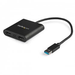 StarTech.com USB 3.0 to Dual HDMI Adapter, 1x 4K 30Hz & 1x 1080p, External Video & Graphics Card, USB Type-A to HDMI Dual Monit