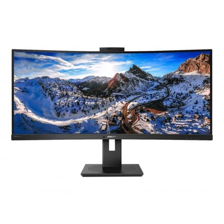 Philips P-line 346P1CRH - Monitor LED - curvo - 34" (34" visível) - 3440 x 1440 WQHD @ 100 Hz - VA - 500 cd/m² - 3000:1 - Displ