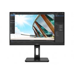 AOC 24P2Q - Monitor LED - 24" (23.8" visível) - 1920 x 1080 Full HD (1080p) @ 75 Hz - IPS - 250 cd/m² - 1000:1 - 4 ms - HDMI, D