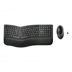 Kensington Pro Fit Ergo Wireless Keyboard and Mouse - Conjunto de teclado e rato - sem fios - 2.4 GHz, Bluetooth 4.0 - Espanhol