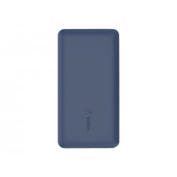 Belkin BoostCharge - Carregador portátil - 10000 mAh - 18 Watt - 3 conectores de saída (2 x USB, 24 pin USB-C) - azul BPB011BTB