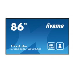 Iiyama LH8654UHS-B1AG - 86" Classe Diagonal LH54 Series ecrã LCD com luz de fundo LED - sinalização digital interativa - com le