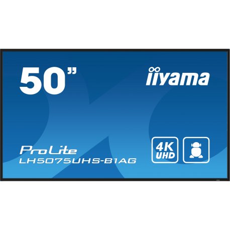 iiyama ProLite LH5075UHS-B1AG - 50" Classe Diagonal (49.5" visível) ecrã LCD com luz de fundo LED - sinalização digital - com l