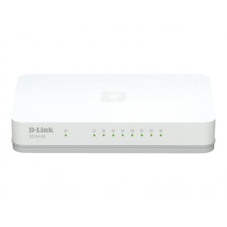 D-Link GO-SW-8GE - Interruptor - sem gestão - 8 x 10/100/1000 - desktop GO-SW-8G/E