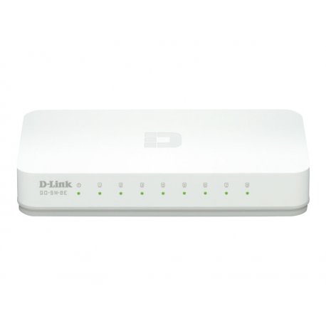 dlinkgo 8-Port Fast Ethernet Easy Desktop Switch GO-SW-8E - Interruptor - 8 x 10/100 - desktop - alimentação DC GO-SW-8E/E