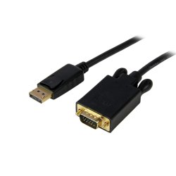 StarTech.com 6ft DisplayPort to VGA Cable - 1920 x 1200 - Active DP to VGA Adapter - DP to VGA Monitor Cable (DP2VGAMM6B) - Cab