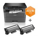 Impressora BROTHER Multifunções Laser Mono DCP-L2620DW - Pack impressora + 2 toners XL + WiFi DCPL2627DWXLRE1