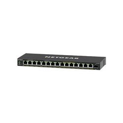 NETGEAR GS316PP - Interruptor - sem gestão - 16 x 10/100/1000 (PoE+) - desktop, montável na parede - PoE+ (183 W) GS316PP-100EU