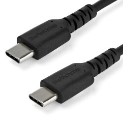 StarTech.com 2m USB C Charging Cable, Durable Fast Charge & Sync USB 2.0 Type C to USB C Laptop Charger Cord, TPE Jacket Aramid