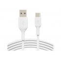 Belkin BoostCharge - Cabo USB - 24 pin USB-C (M) para USB (M) - 3 m - branco CAB001BT3MWH