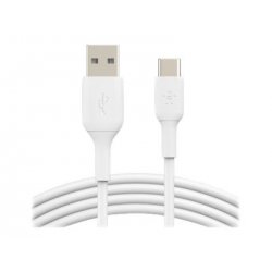 Belkin BoostCharge - Cabo USB - 24 pin USB-C (M) para USB (M) - 1 m - branco CAB001BT1MWH