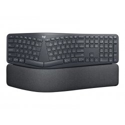 Logitech ERGO K860 Split Keyboard for Business - Teclado - sem fios - Bluetooth LE - AZERTY - Francês - grafite 920-010346