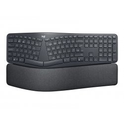 Logitech ERGO K860 Split Keyboard for Business - Teclado - sem fios - Bluetooth LE - QWERTY - Padrão internacional americano - 