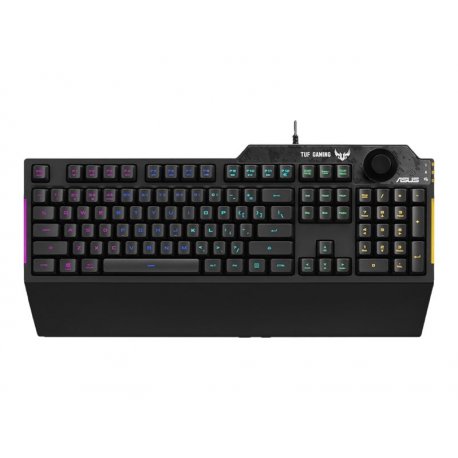 ASUS TUF Gaming K1 - Teclado - retroiluminado - USB - preto 90MP01X0-BKSA00