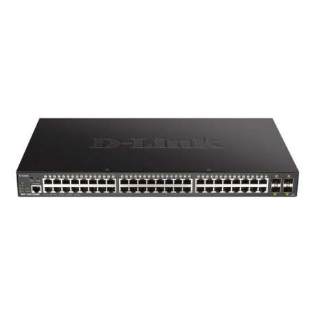 D-Link DGS 1250-52XMP - Interruptor - L3 Lite - inteligente - 48 x 10/100/1000 (PoE) + 4 x 10 Gigabit SFP+ - montável em trilho