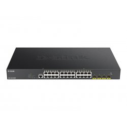 D-Link DGS 1250-28XMP - Interruptor - L3 Lite - inteligente - 24 x 10/100/1000 (PoE) + 4 x 10 Gigabit SFP+ - montável em trilho