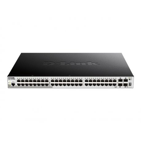 D-Link DGS 1510-52XMP - Interruptor - L3 - inteligente - 48 x 10/100/1000 (PoE+) + 4 x 10 Gigabit SFP+ - desktop, montável em t