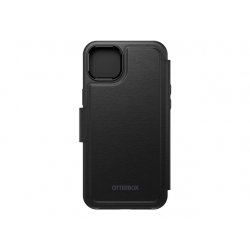 OtterBox - Estojo de protecção capa flip cover para telemóvel - MagSafe compatible - couro sintético, íman - preto sombreado - 