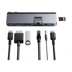 HyperDrive DUO Pro - Estação de engate - USB-C x 2 - HDMI, USB4 - 1GbE - para Apple MacBook Air, MacBook Pro HD575-GRY-GL