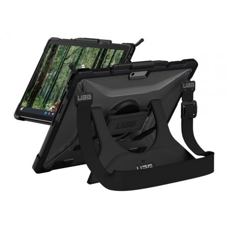 UAG Plasma Series Rugged Case for Surface Pro 9 - Plasma Series w/ Handstrap and Shoulder Strap- Clear - Tampa posterior para t