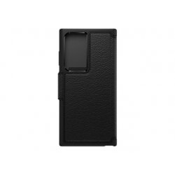 OtterBox Strada Series - Capa flip cover para telemóvel - couro, policarbonato, fecho de metal - preto sombreado - para Samsung