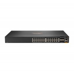 HPE Aruba Networking CX 6200F 24G 4SFP+ Switch - Interruptor - Distância Máxima de Empilhamento de 10 km - L3 - Administrado - 