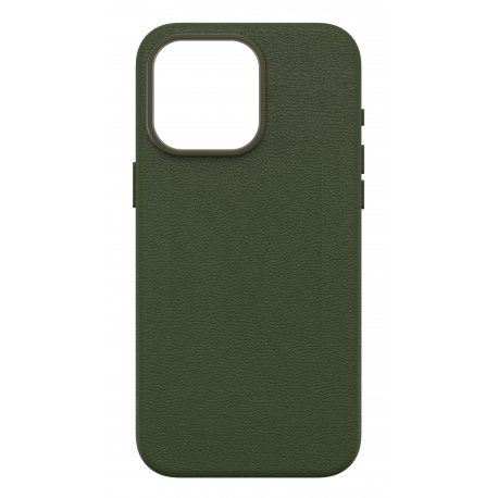 OtterBox Symmetry Series - Tampa posterior para telemóvel - compatibilidade MagSafe - cabedal verde, poliuretano - cactus grove