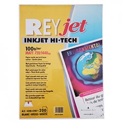 Papel 100gr A3 Rey Jet Hi-Tech Matt -200Fls 181Z01000