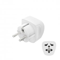 Adaptador de corrente HAMA Shuck Uk/US/China/Itália/Suiça -Euro - Branco 223456 00223456