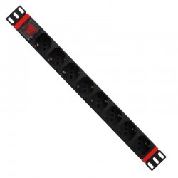 \WP RACK 19\\\" PDU - 8 x Schuko sockets, On/Off switch, IEC320 C14 Plug\"" WPN-PDU-C01-08"""