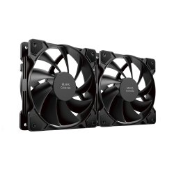 Ventoinha MARS GAMING MF-PROX2 DUAL FAN KIT, 2X120MM ULTRASILENT FDB BEARING, ANTIVIBRATION, BLACK MFPROX2