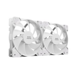 Ventoinha MARS GAMING MF-PROX2 DUAL FAN KIT, 2X120MM ULTRASILENT FDB BEARING, ANTIVIBRATION, WHITE MFPROX2W