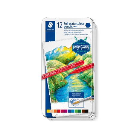 Lápis Cor Aguarelável 12un Cx Metal STAEDTLER 14610G M12 1602305