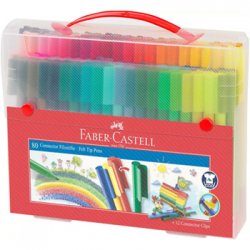 Marcador Feltro Faber Castell Connector Mala 80un 1302009