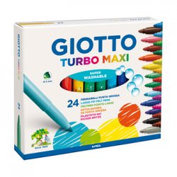 Marcador Feltro Giotto Turbo Maxi 24 Cores 130455000