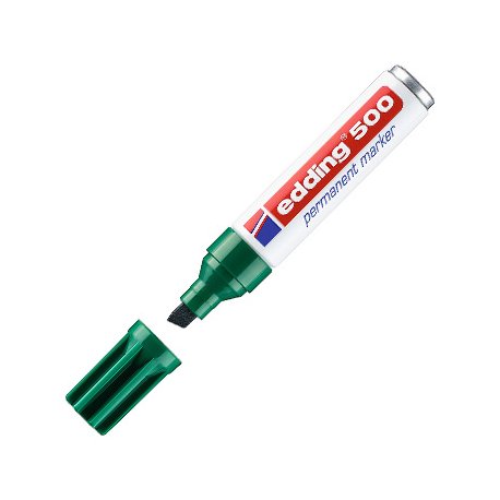 Marcador Permanente Grosso Edding 500 2-7mm Verde 1un 1301245